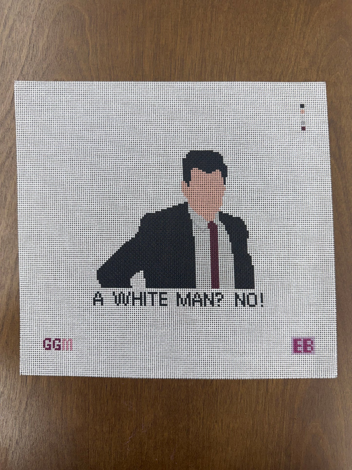 Schmidt "A White Man? No!" Needlepoint Canvas | New Girl Inspired