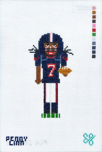 Mini Texans Nutcracker Needlepoint Canvas - Expected to Arrive 07/31 - Pre-Order Now