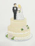 Wedding Cake (White Roses) Handpainted Needlepoint Canvas