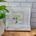 Mahjong Letters with Bird and Pink Bamboo Needlepoint Kit