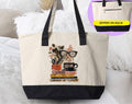 Book Lover Collage Glasses - Cute Book Reading Tote Bag