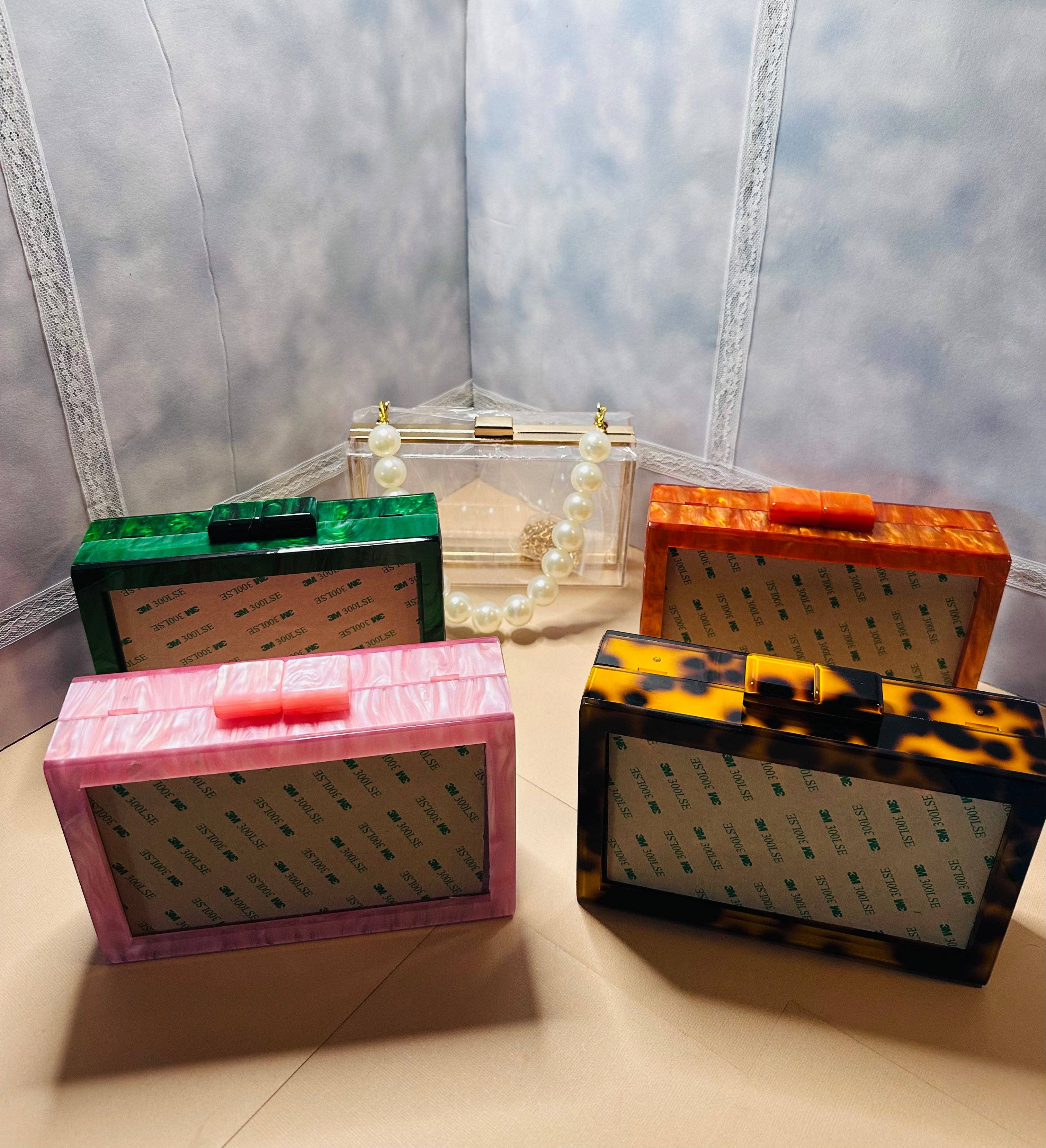 Self Finishing Acrylic Box Clutch