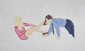 Wolf of Wall Street Handpainted Needlepoint Canvas