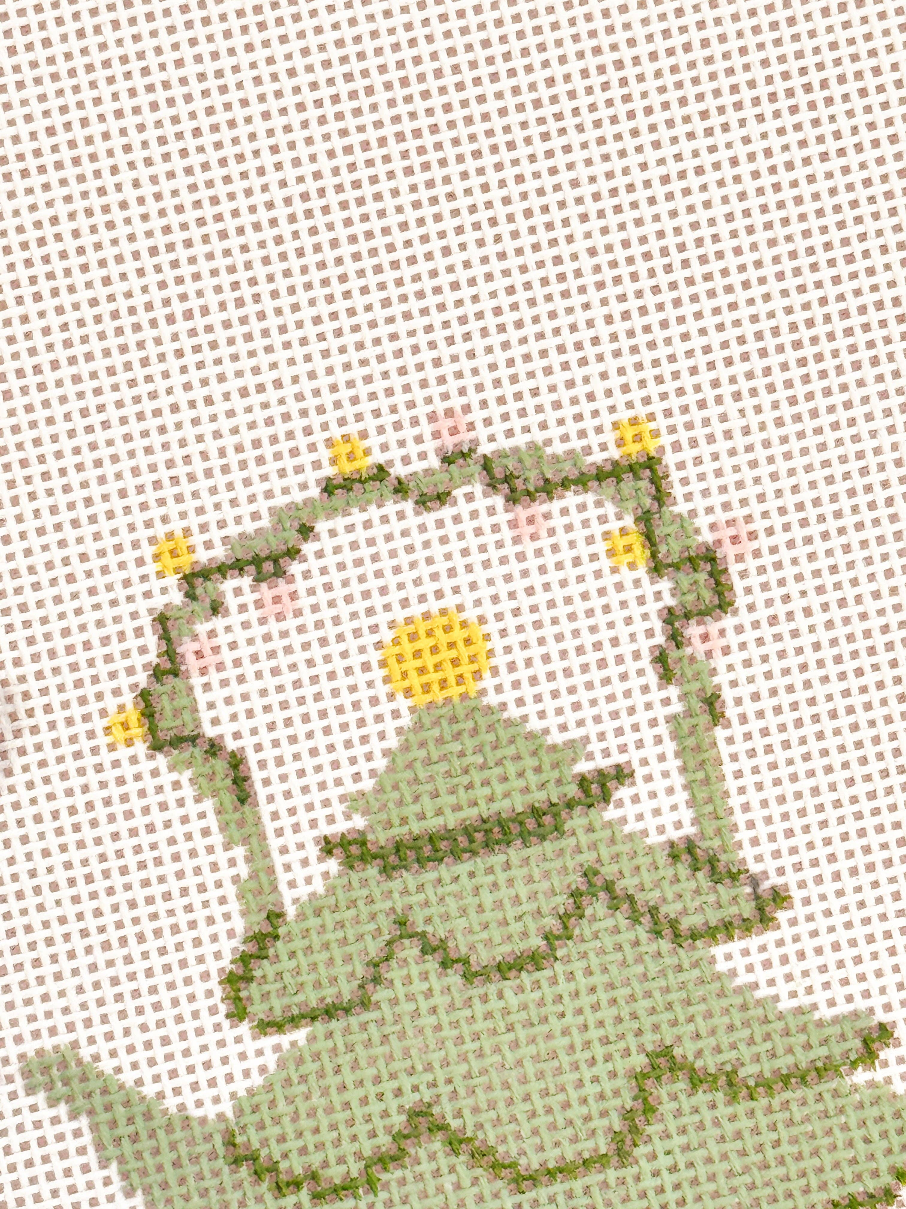 Christmas Tree Tea Kettle 18 Mesh Needlepoint Canvas – 2.5” x 3” Design