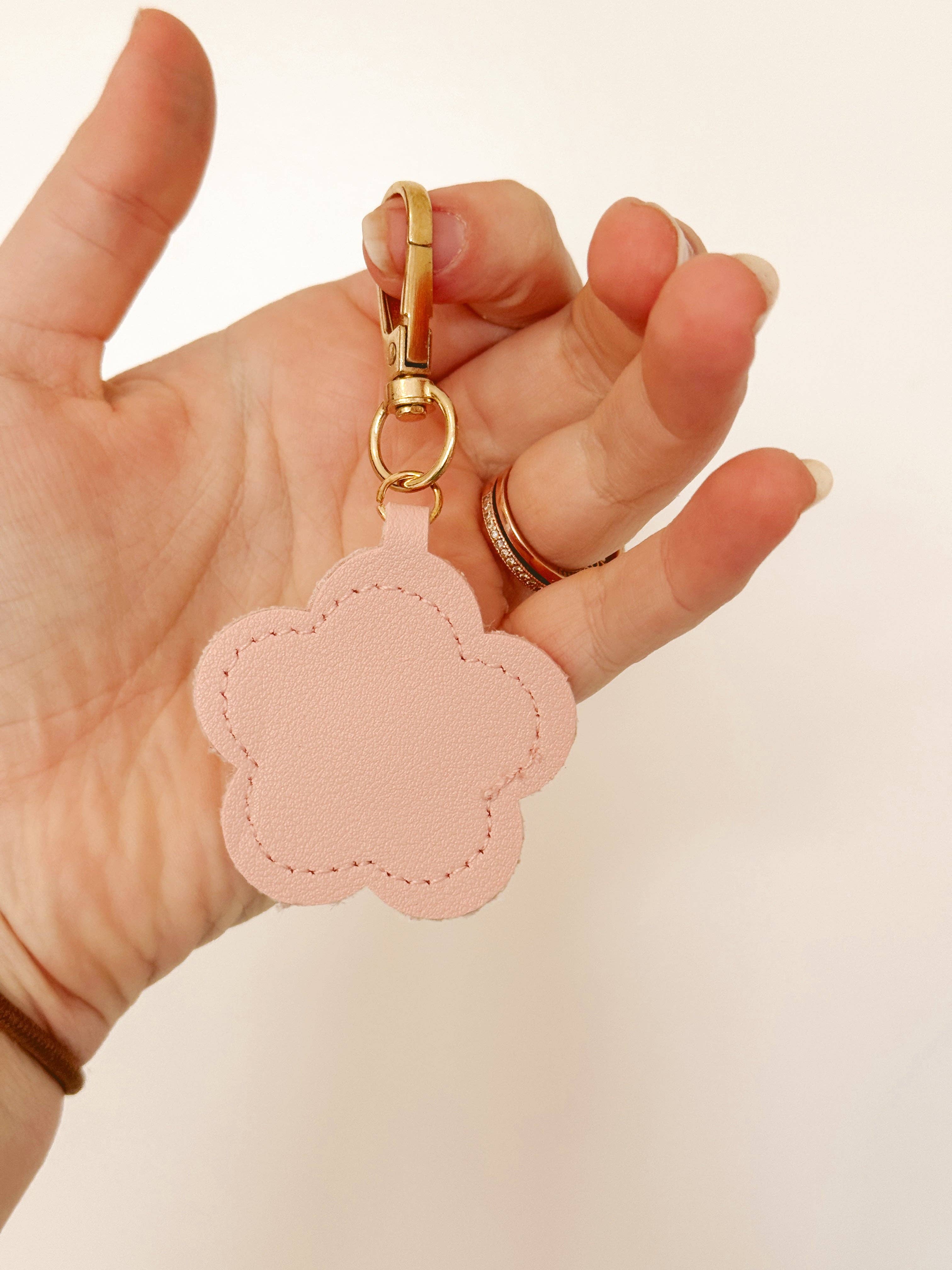 Needlepoint Self Finishing Flower Key Fob Bag Tag Adhesive Finishing Keychain