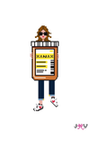 JV105 - Xanax Girl Needlepoint Canvas