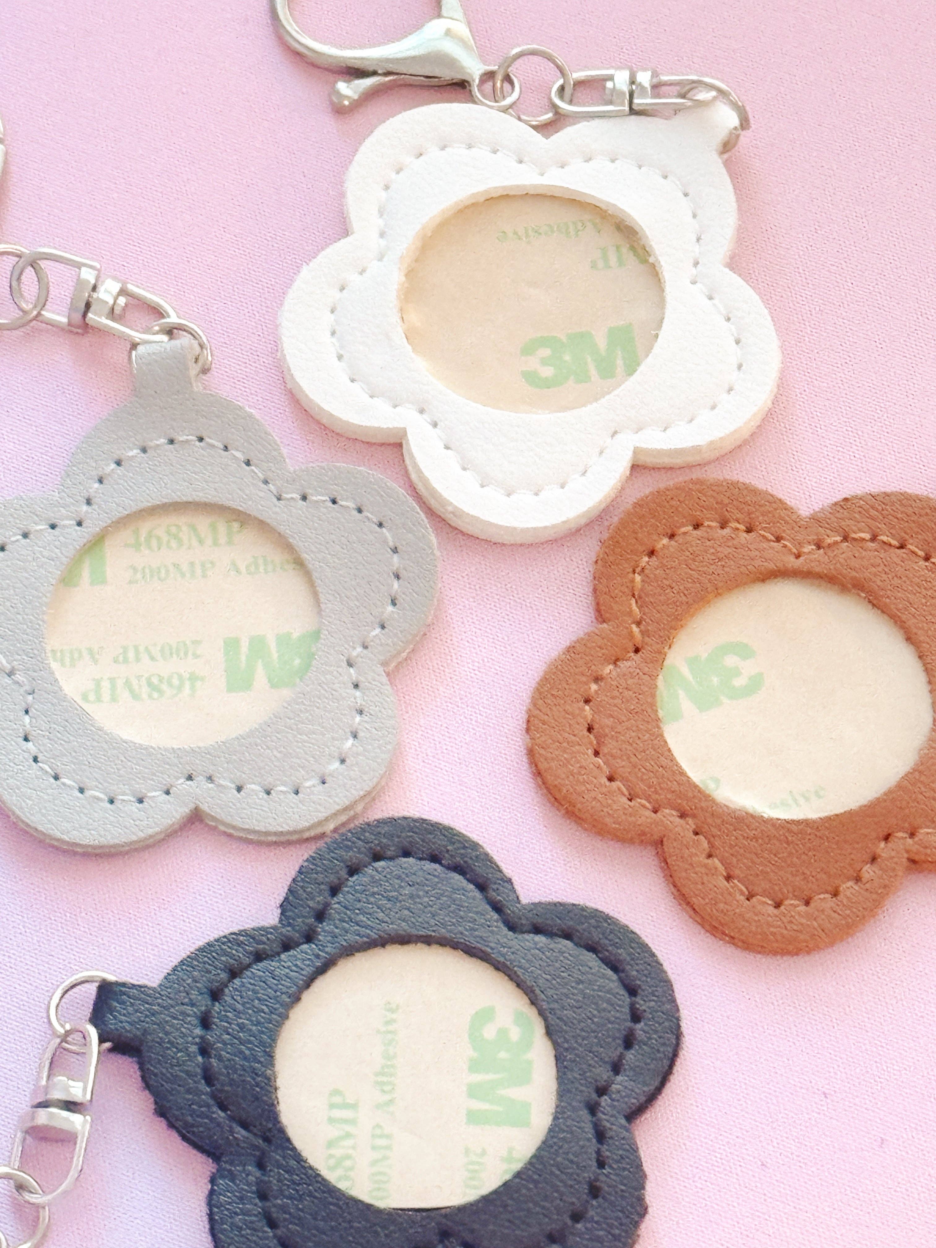 Needlepoint Self Finishing Flower Key Fob Bag Tag Adhesive Finishing Keychain