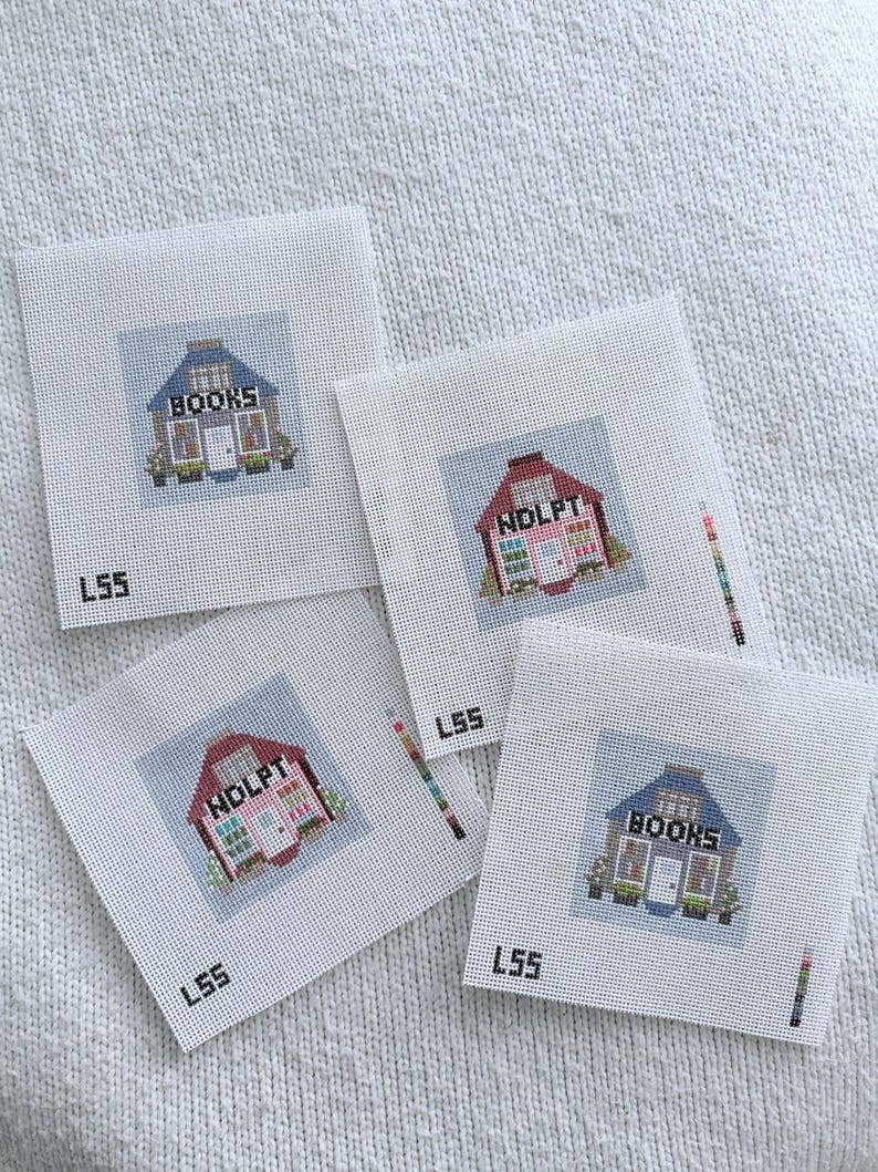 Mini Needlepoint Shop HandPainted Needlepoint Canvas on 18 Mesh
