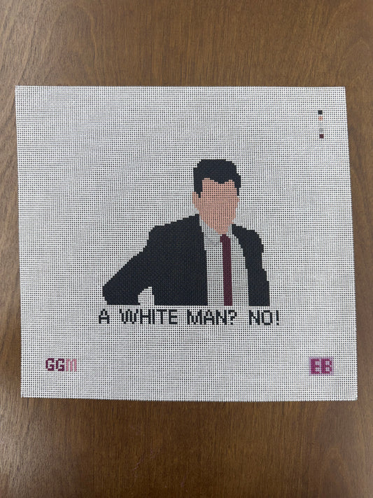Schmidt "A White Man? No!" Needlepoint Canvas | New Girl Inspired