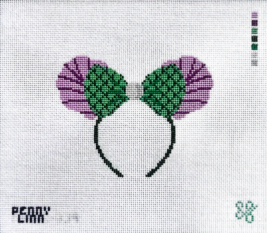 Little Mermaid Ears Needlepoint Canvas - Expected to Arrive 07/31 - Pre-Order Now