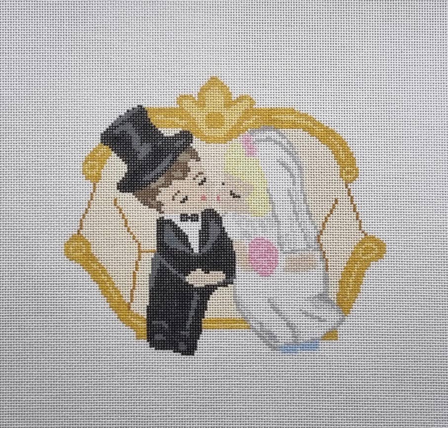 Young Love Handpainted Needlepoint Canvas