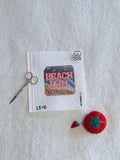 Beach Bum Winter Scene Hand Painted Needlepoint Canvas