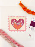 Heart Flame Needlepoint Canvas, 3”x3" Needlepoint Canvas