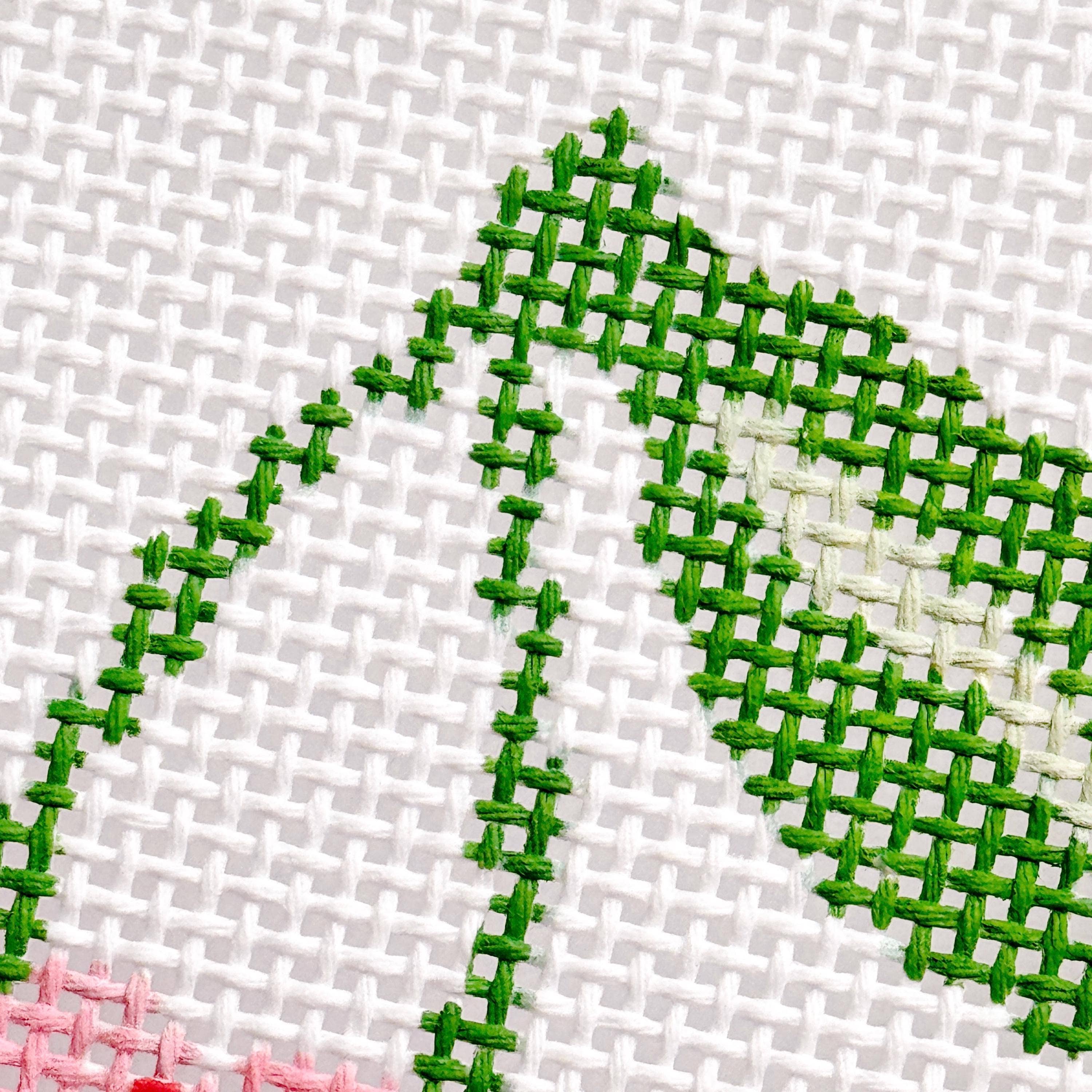 Cherries Needlepoint Canvas 13 Mesh 3” Design, Summer Cherries Needlepoint Canvas modern Hand Painted