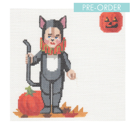 Labors of Love LL221 Kitty Boo needlepoint canvas 18 mesh 4.25x6