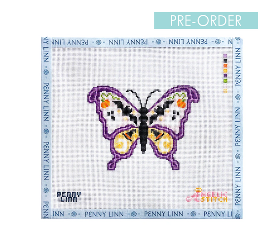 The Angelic Stitch Halloween Butterfly needlepoint canvas 18 mesh 5x5