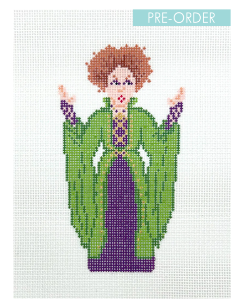 POP Needle Arts POP-115 Winifred Sanderson Hocus Pocus needlepoint canvas 18 mesh